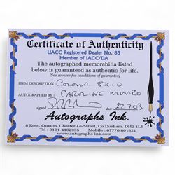 Eight James Bond signed 10 x 8