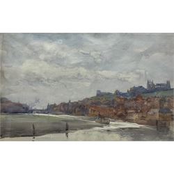 Attrib. Joseph Richard Bagshawe (Staithes Group 1870-1909): Whitby Upper Harbour, watercol...