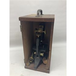 Four microscopes, comprising Nomo Biolam, RCS Zoo Lab 240, R Beck no 13756 and one other