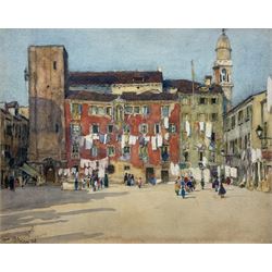 Edgar Wood (British 1860-1935): 'Venice', watercolour signed titled and dated 1912, 27cm x 34cm