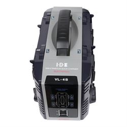 IDX Endura HL10DS 96Wh V Mount four battery set with IDX VL-4S Simultaneous V Mount charger and cable, in a custom cut Peli 1550 flight case