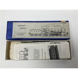 '00' gauge - two McGowan Models metal construction kits - D49 Hunt or Shire Class 4-4-0 locomotive and B17/1 Sandringham Class 2-6-0 locomotive; both boxed with instructions