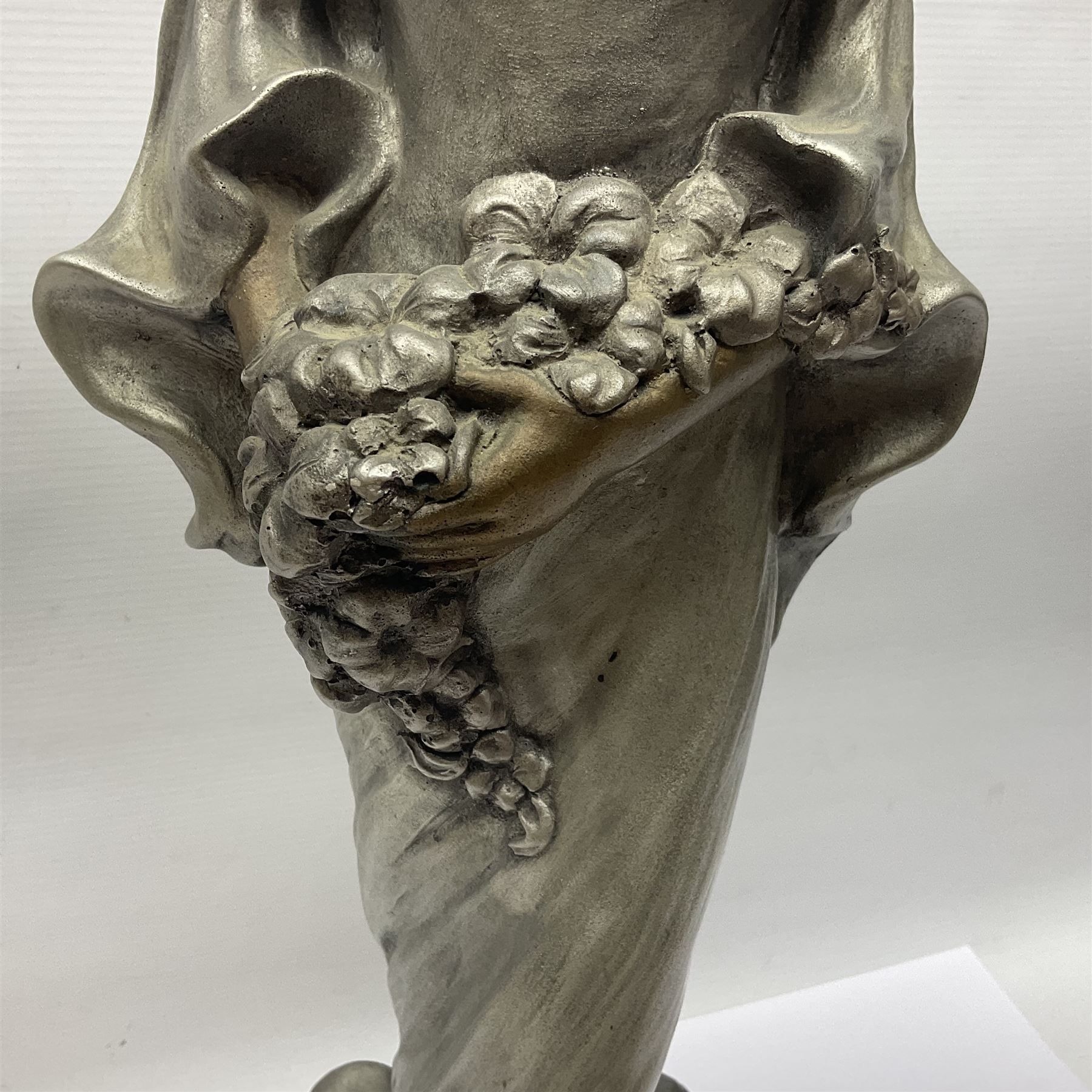 After Alexsander Danel for Austin Sculpture, Windswept, sculpture modelled as a female in flowing dress 