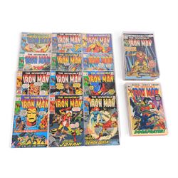 Marvel Bronze Age 'The Invincible Iron Man' comic books, spanning years 1970-1977, a conti...