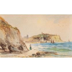 John Wynne Williams (British fl.1900-1920): Whitehead Hill and St Marys Steps, pair watercolours signed 24cm x 15cm; Austen Smith (British Early 20th Century): View towards Scarborough Castle, watercolour signed and dated 1913, 10.5cm x 17.5cm; A Smith (British Early 20th Century): Scarborough Harbour Scenes, pair watercolours signed 22cm x 34.5cm (5)