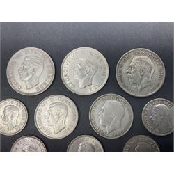 Approximately 100 grams of Great British pre 1947 silver coins including halfcrowns etc