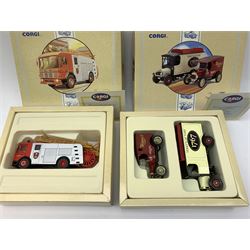 Corgi limited edition models - D46/1 British Railways set; 97200 BRS parcels set; 150th Anniversary of the Penny Post set; and seven others 97087, 97088, 97695, 97334, 97355, 97753 and 97894; all mint and boxed with certificates (10)