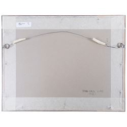 John Cecil Lund (British 1932-): Draught Horses Ploughing, watercolour signed 20cm x 30cm 