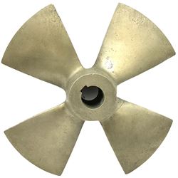 Brass ship's Propeller with four angular fins, W35.5cm