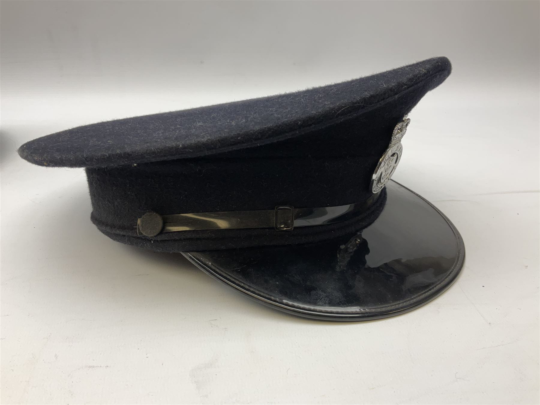  Hull City Police - Christys London helmet with king's crown night plate and a peaked cap (2)  