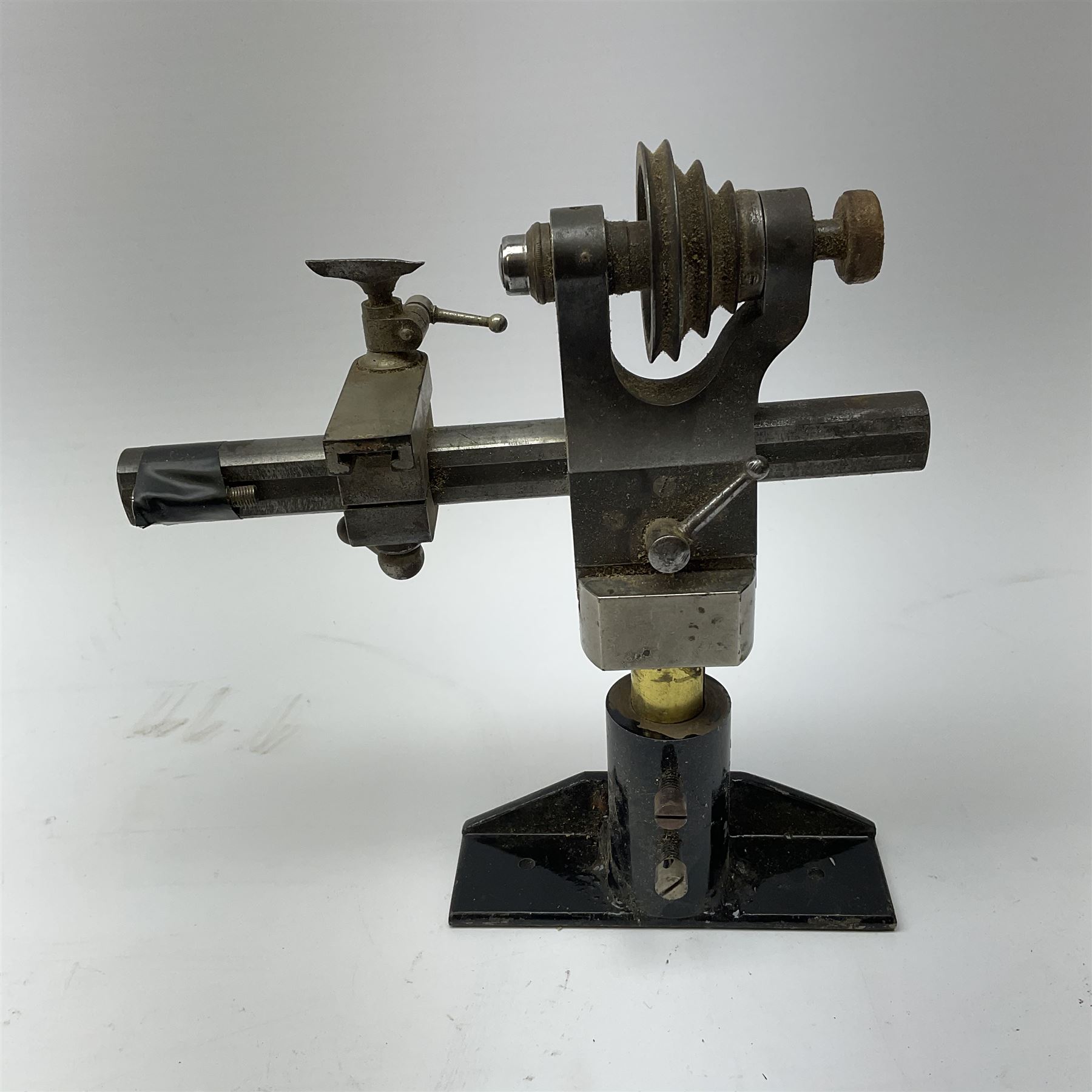 An F Lorch watchmakers lathe, together with other watchmakers accessories. 