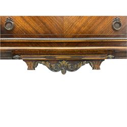 Early 20th century French walnut sideboard, fitted with six drawers and two cupboards