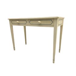 Laura Ashley - painted console dressing table, with two drawers