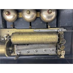 Swiss - Three 19th-century cylinder music boxes suitable for spares or repair.