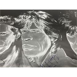 Rolling Stones Voodoo Lounge World Tour 1994/95 poster signed in black marker pen by Charlie Watts, Keith Richards, Mick Jagger and Ronnie Wood 58 x 81cm, unframed