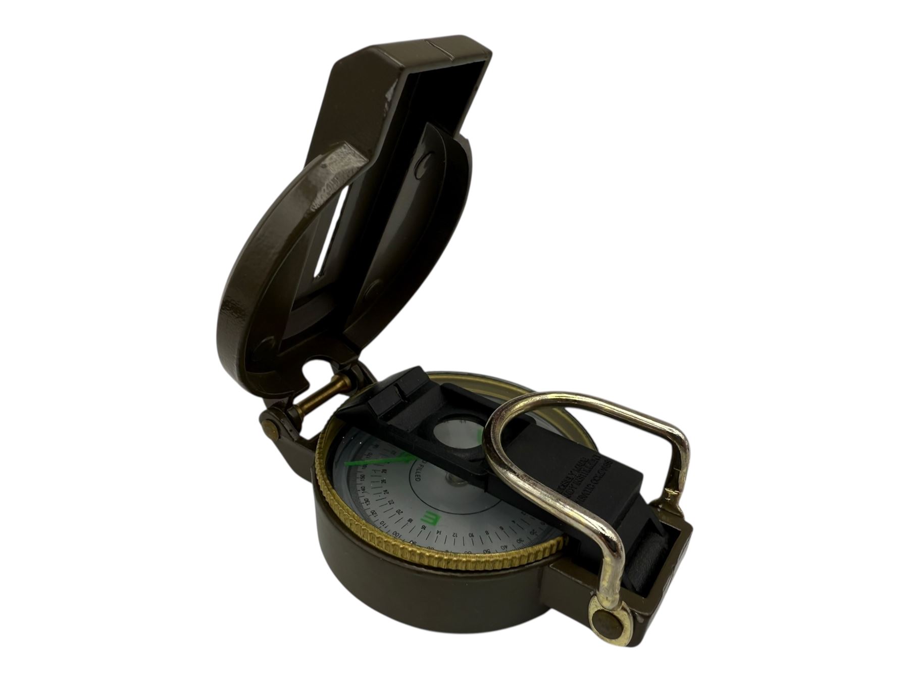 Trough compass and two other modern hand held compasses, compensated barometer, Smiths stop watch, Douglas combined protractor and parallel rule, etc