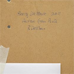 Barry De More (Yorkshire 1948-2023): 'Arran from Bute', oil and impasto on board signed titled and dated 2011 verso 28cm x 41cm