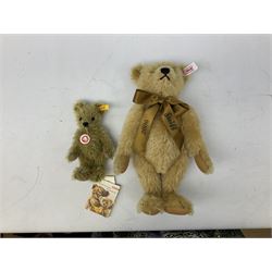 Two Steiff teddy bears comprising 2006 'Bear of the Year', limited edition with original dust bag and certificate, and 'Big Foot Bear' serial no. 002939, both with tags in ear