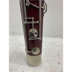 Lafleur bassoon imported by Boosey & Hawkes from Czechoslovakia, serial no.8 2600; in fitted hard carrying case with crooks and accessories