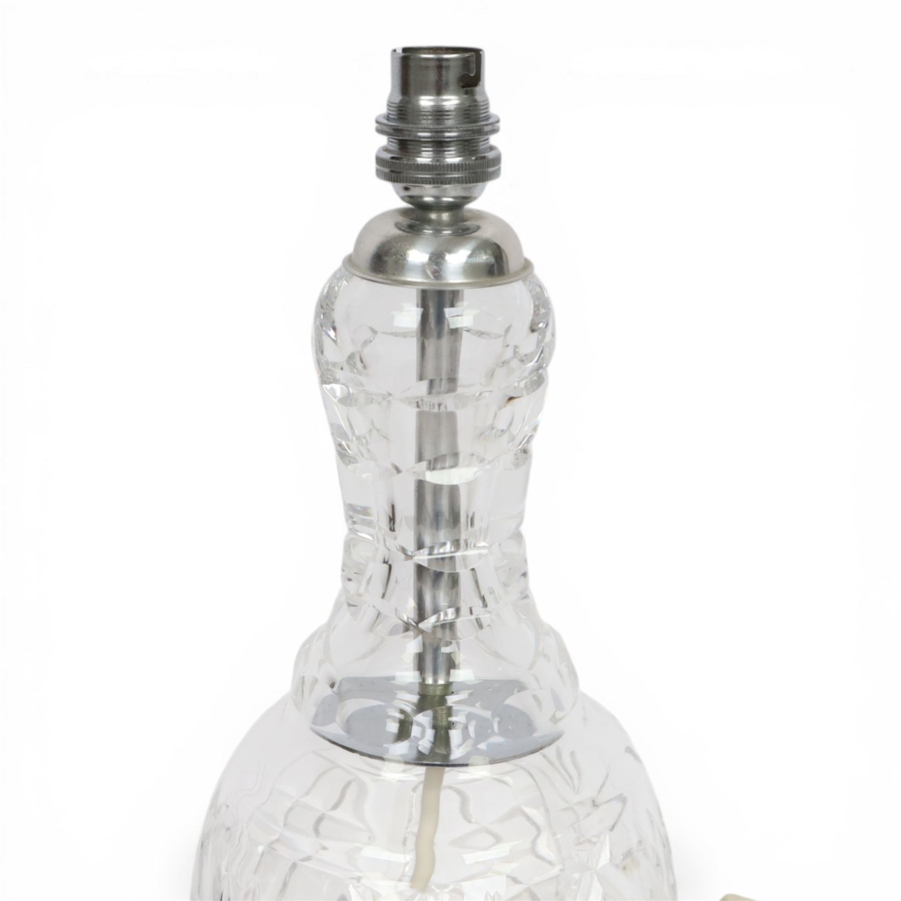 Waterford glass table lamp, H38cm