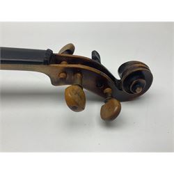 Czechoslovakian violin stamped LIZST c1920 with 35.5cm two-piece maple back and ribs and spruce top L59.5cm overall; in carrying case