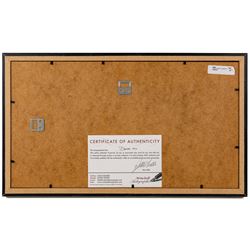 Ten signed Formula 1 photographs, comprising eight Damon Hill examples, Jenson Button and a Nigel Mansell example, nine with certificates of authenticity from Write Stuff Autographs, all framed, largest H47cm, W67cm