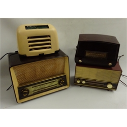  Four bakelite cased mains radios - Murphy U198H, KB FB10, Pye R33 and Ekco U319  