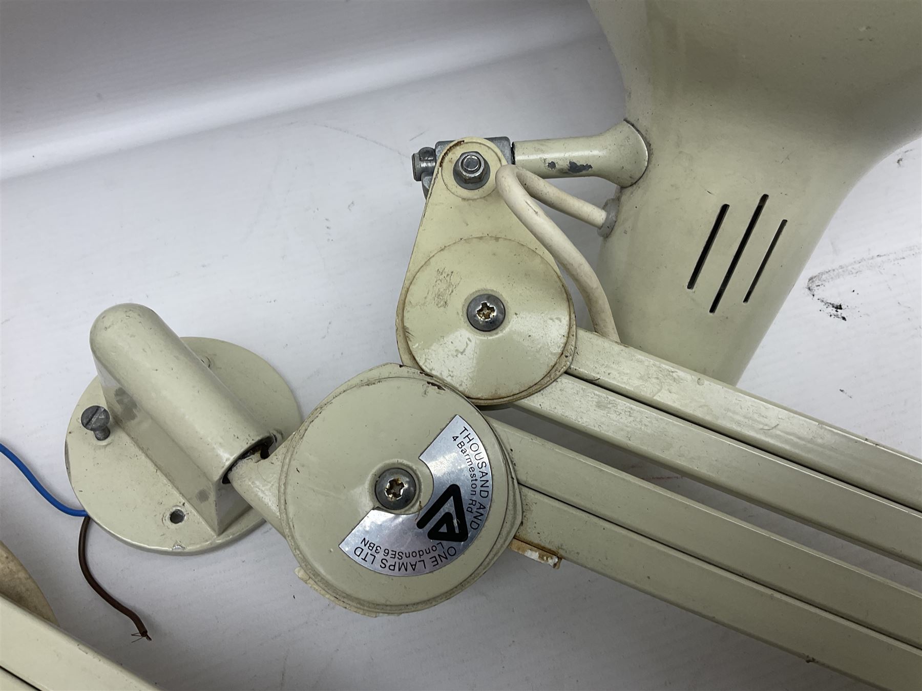 Pair cantilever wall mounted lamps 