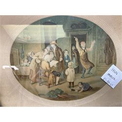 John Bullock (British 20th Century) 'North Yorkshire Beach', Gouache signed title verso, together with 19th Century colour print (2)