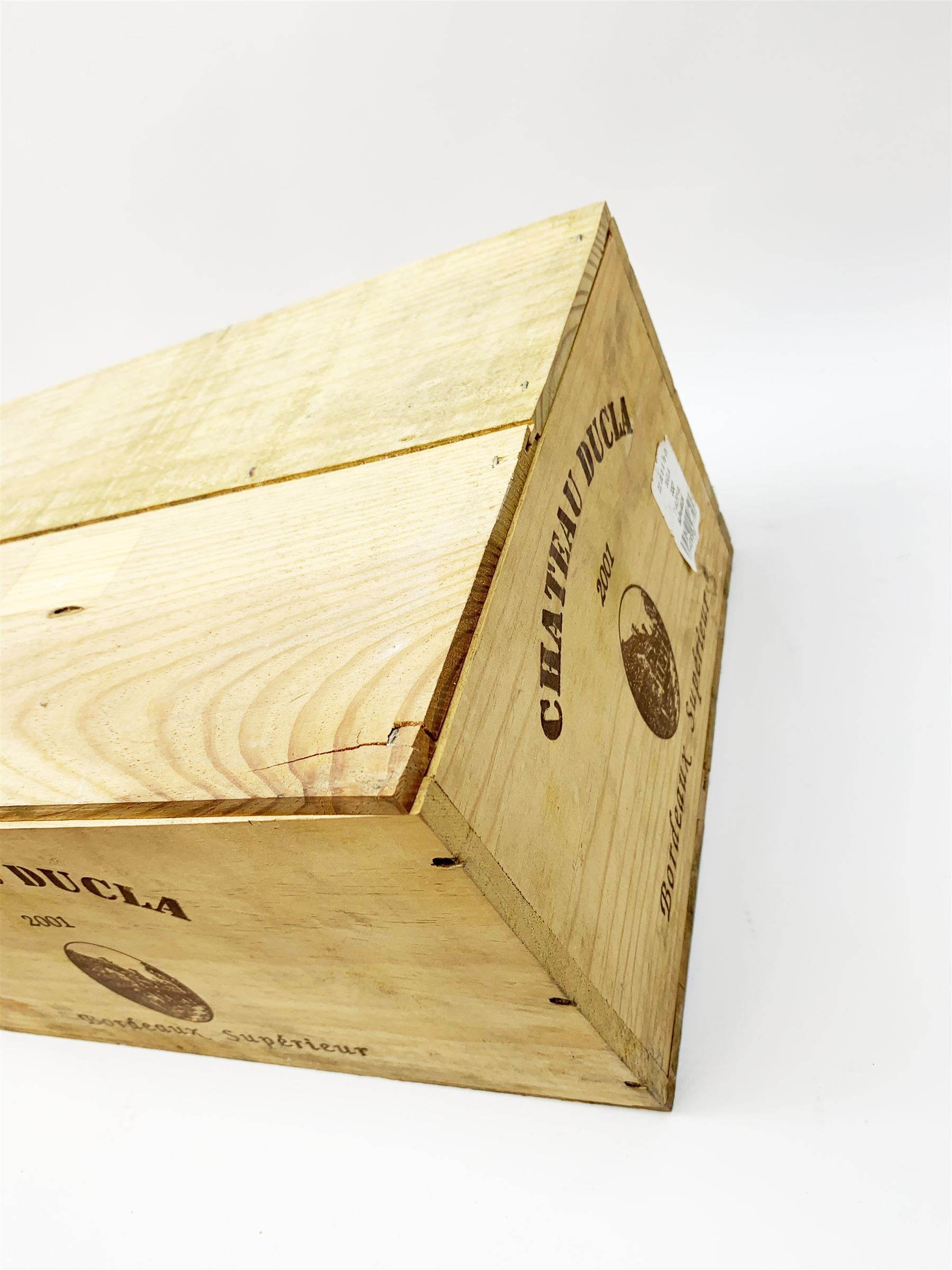 Chateau Ducla 2001 Bordeaux Superieur, 75cl, six bottles, in original wine crate
