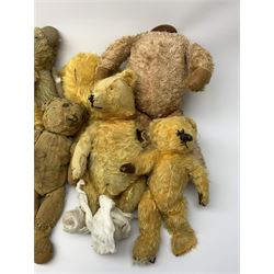 Quantity of early wood wool filled teddy bears for restoration.