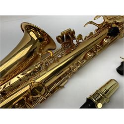 Trevor James Artemis A1 brass alto saxophone AL11572, serial no.321041; in lightweight carrying case with accessories