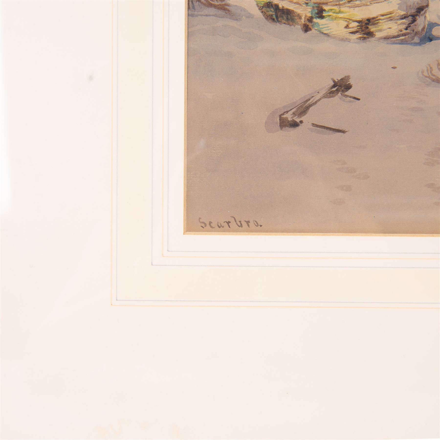 George Wolfe (British 1834-1890): 'Scarborough' South Bay, watercolour titled unsigned 33cm x 51cm 
Provenance: private collection purchased the Jack Chenery Briggs collection of Fine Watercolours 22nd April 1999 Lot 79