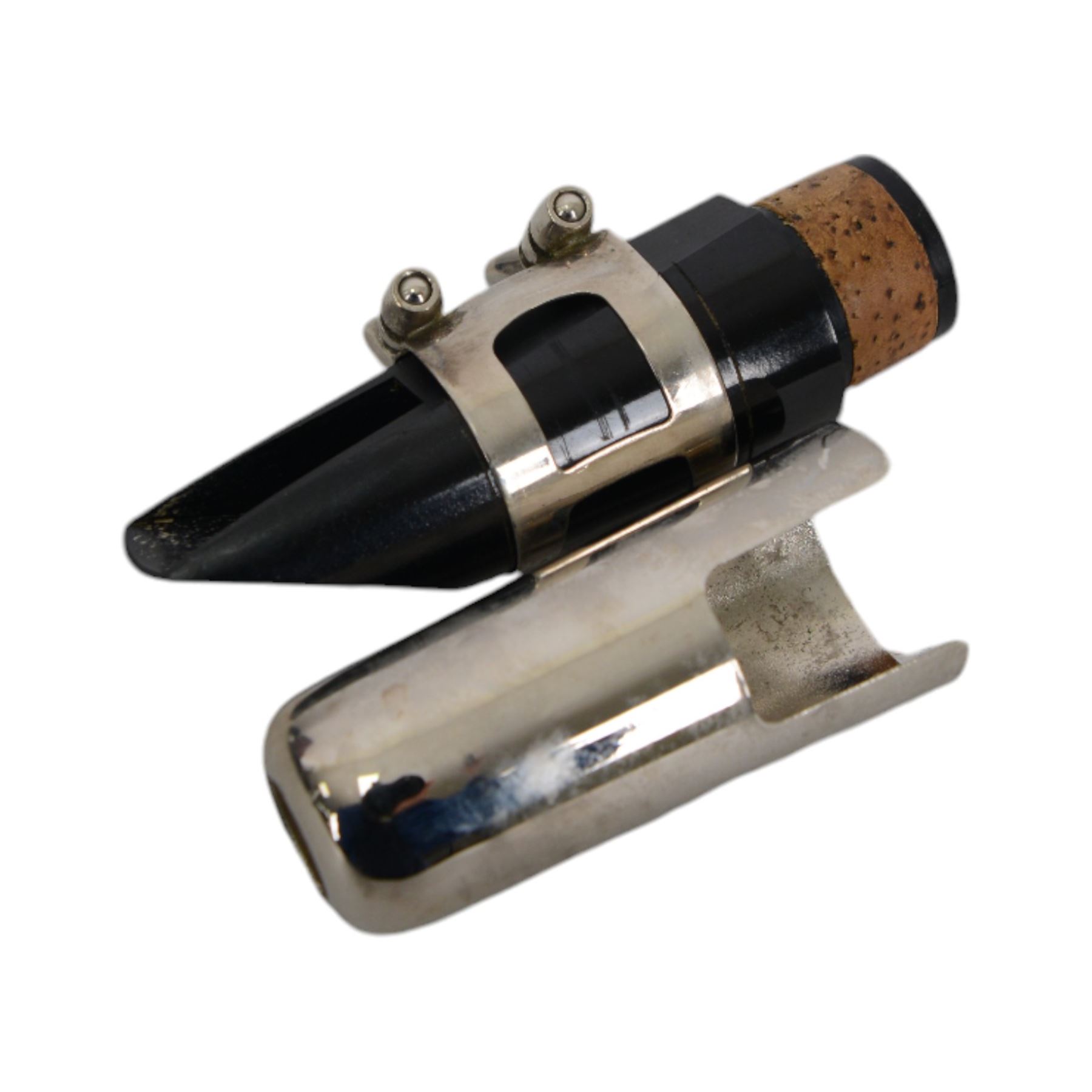 Yamaha 26 student clarinet, with a resin body and chrome keys, in a velvet lined and padded hard case.