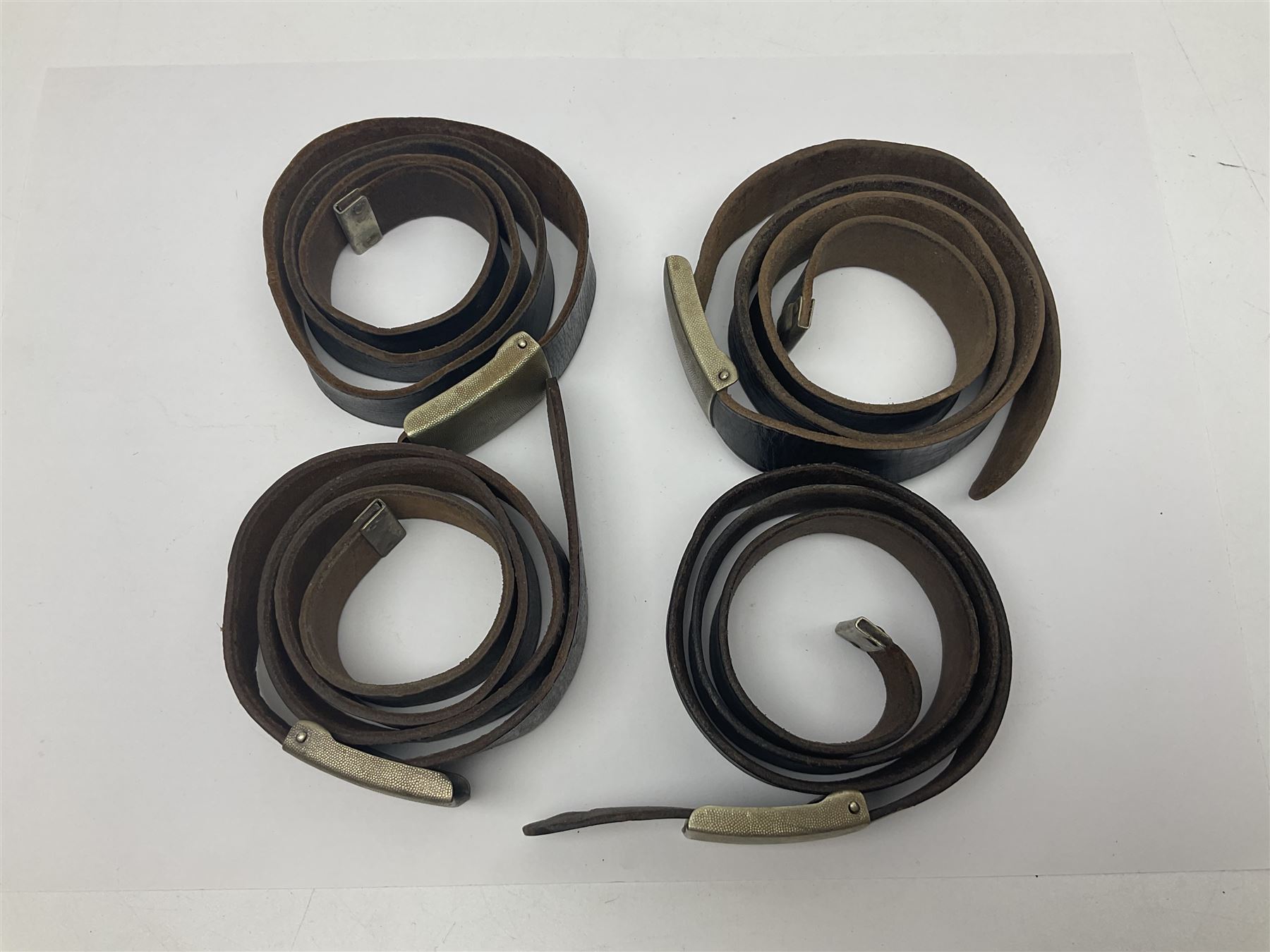 Four East German Youth Organisation belts with buckles (4)