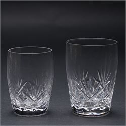 Collection of Stuart 'Ludlow' and 'Carlingford' pattern table glass including claret and hock glasses, tumblers, sherry glasses, etc together with a hobnail cut decanter etc