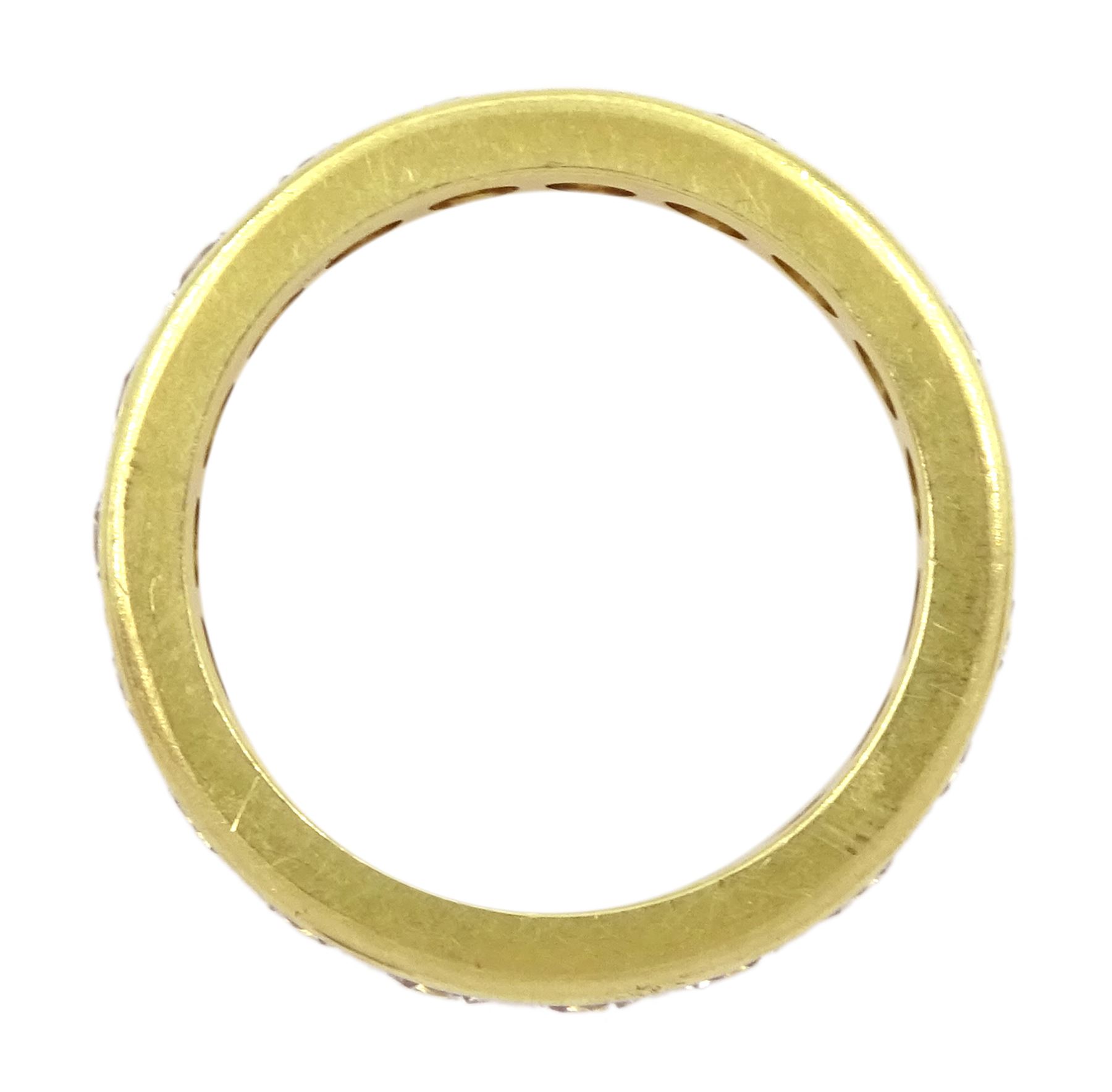 18ct gold round brilliant cut diamond full eternity ring, total diamond weight approx 3.15 carat
