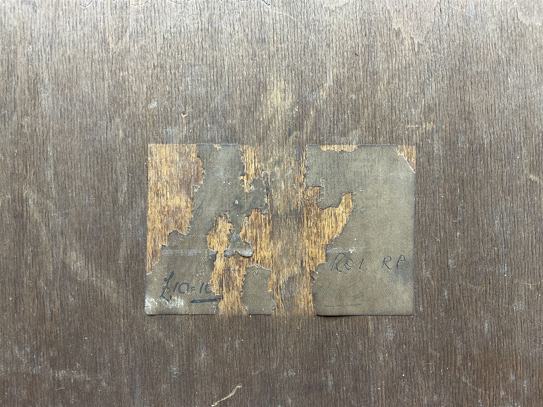 Attrib. David Jagger RP ROI (British 1891-1958): Male Nude Hanging Drapery, oil on canvas laid on board unsigned, partial original title label and with later inscriptions verso 74cm x 33cm 