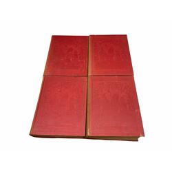 Four volumes of Punch 1841-1847 and 1849-1851, together with three volumes of The Land we Live in: Pictorial, Historical and Literary Sketch Book of the British Isles. 