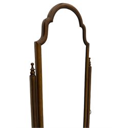 Mid-20th century walnut cheval dressing mirror