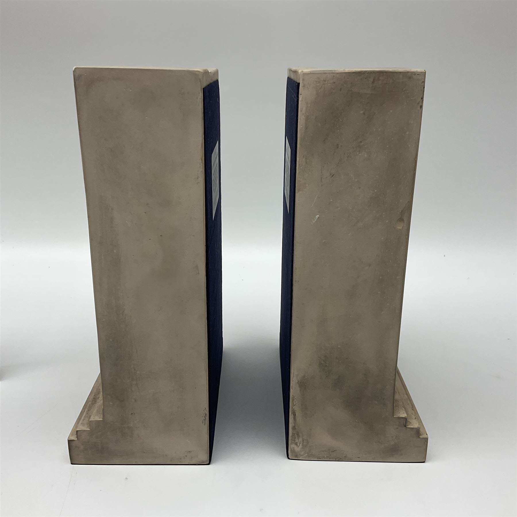 Timothy Richards handmade English plaster architectural models, Ionic; The Second Order of Greek Architecture, bookends, H22cm