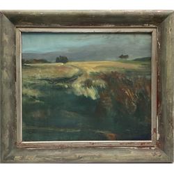 Gyorgy Gordon (Hungarian 1924-2005): 'On the Heath' Wakefield, oil on canvas signed with initials and dated '86, 34cm x 40cm 
Provenance: purchased from the artist by the vendor