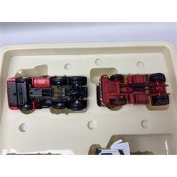 Corgi Eddie Stobart - two limited edition Hauliers of Renown sets; CC99203 Edward Stobart 1954-2011 Commemorative Set; and CC99202 1970-2010 40th Anniversary Set; both boxed (2)