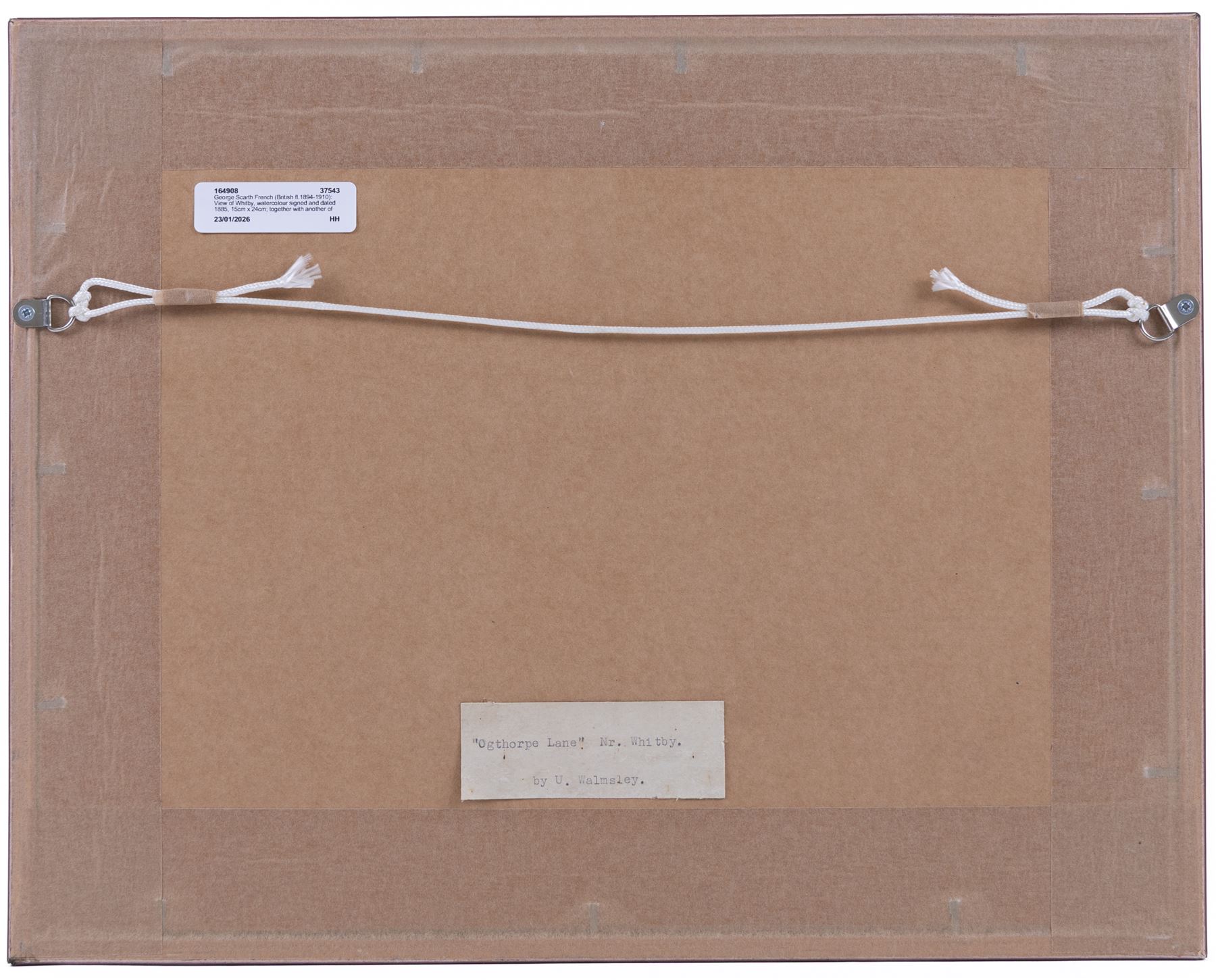 George Scarth French (British fl.1894-1910): View of Whitby, watercolour signed and dated 1885, 15cm x 24cm; together with another of 'Whitby Early Morning' signed with initials EMA, 10.5cm x 15cm and two others of Ugthorpe Lane, near Whitby, max 17cm x 25cm (4)