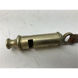 Three J Hudson & Co Birmingham military whistles, dated 1915, 1916, 1923