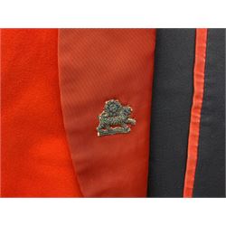 York and Lancaster Regimental mess uniform of jacket and trousers; together with Royal Artillery peaked cap