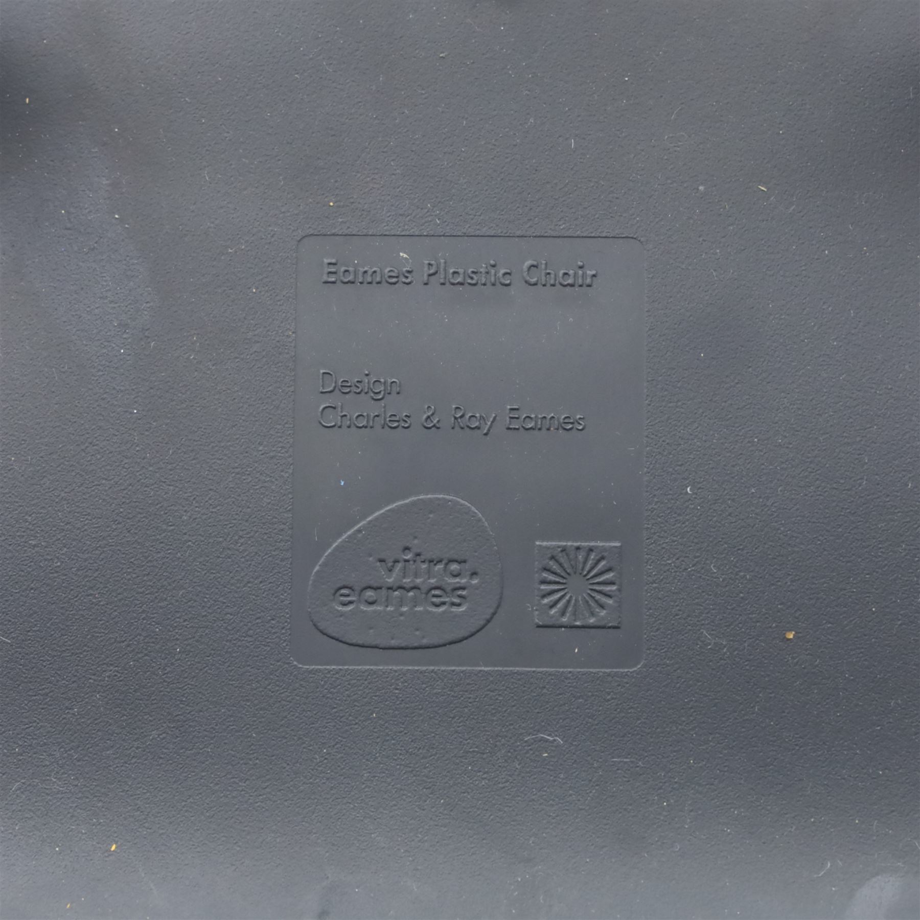 Vitra - set of six DSR side chairs designed by Charles and Ray Eames, moulded black plastic seats, raised on chromed wire Eiffel bases with plastic foot glides