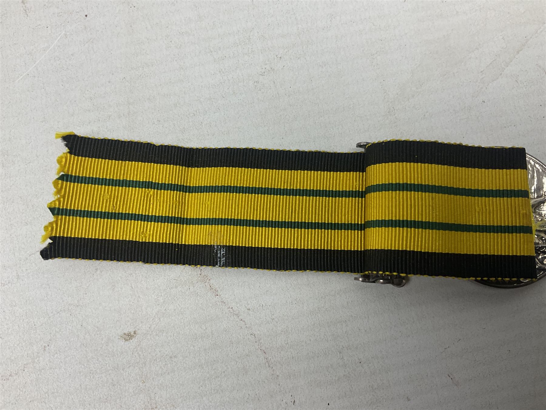 ERII Africa General Service Medal with Kenya clasp awarded to 22794613 Cpl. T. Leech R.A.M.C.; with ribbon