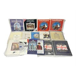 Fourteen Queen Elizabeth II United Kingdom uncirculated coin collections, dated 1983, 1984, two 1985, 1986, 1987, 1988, 1989, 1990, 1991, 1992 including dual dated 1992/1993 EEC fifty pence, 1994 and two 1995, all in card folders