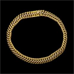 Victorian 15ct rose and yellow gold fancy curb link bracelet, stamped 15
